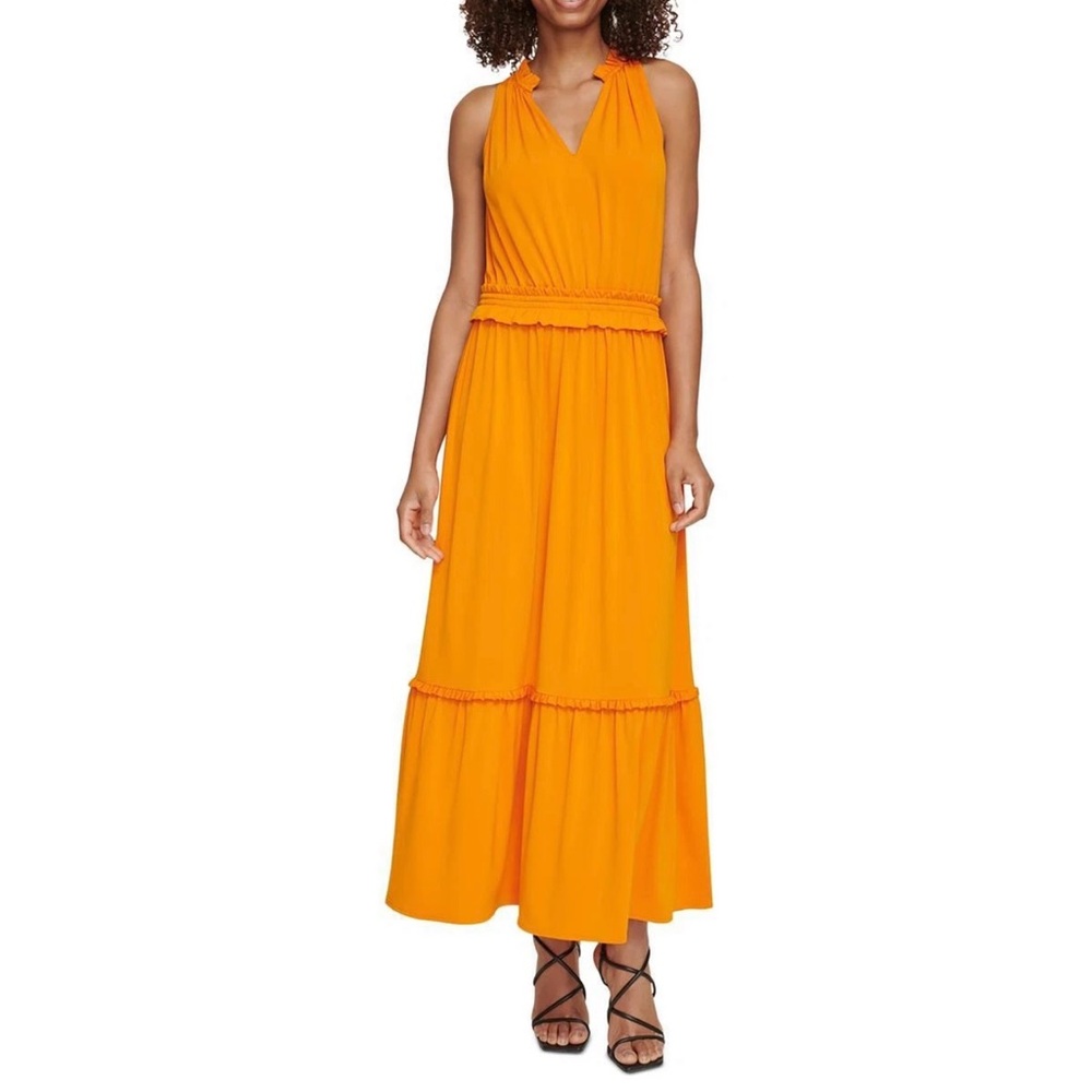 Karl Lagerfeld Vibrant Orange Maxi Dress